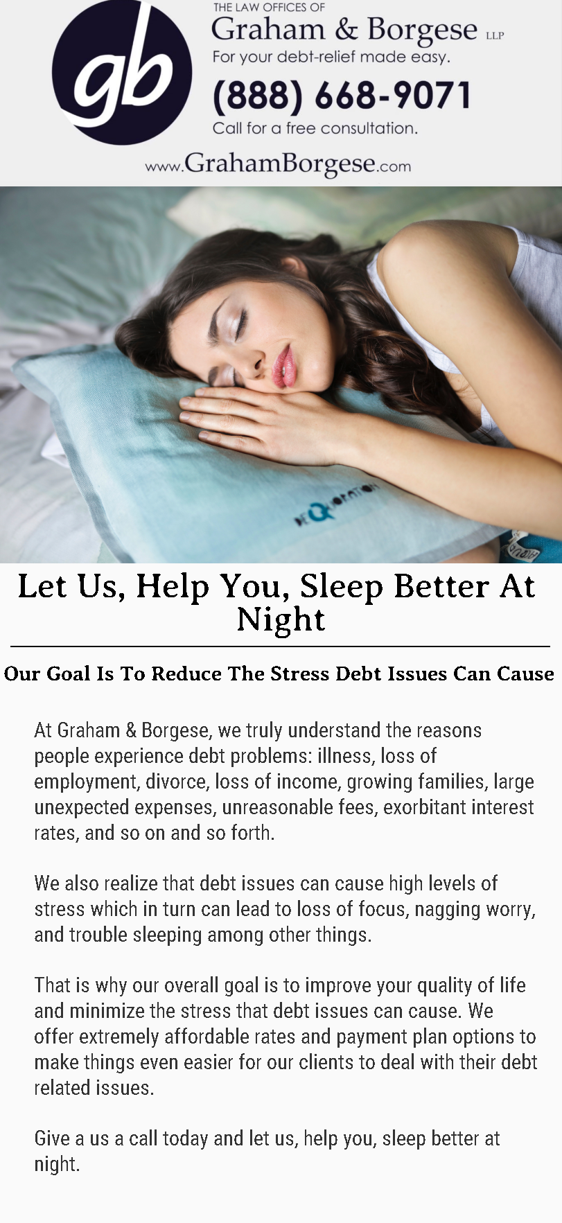 Let Us Reduce The Stress That Debt Issues Can Cause